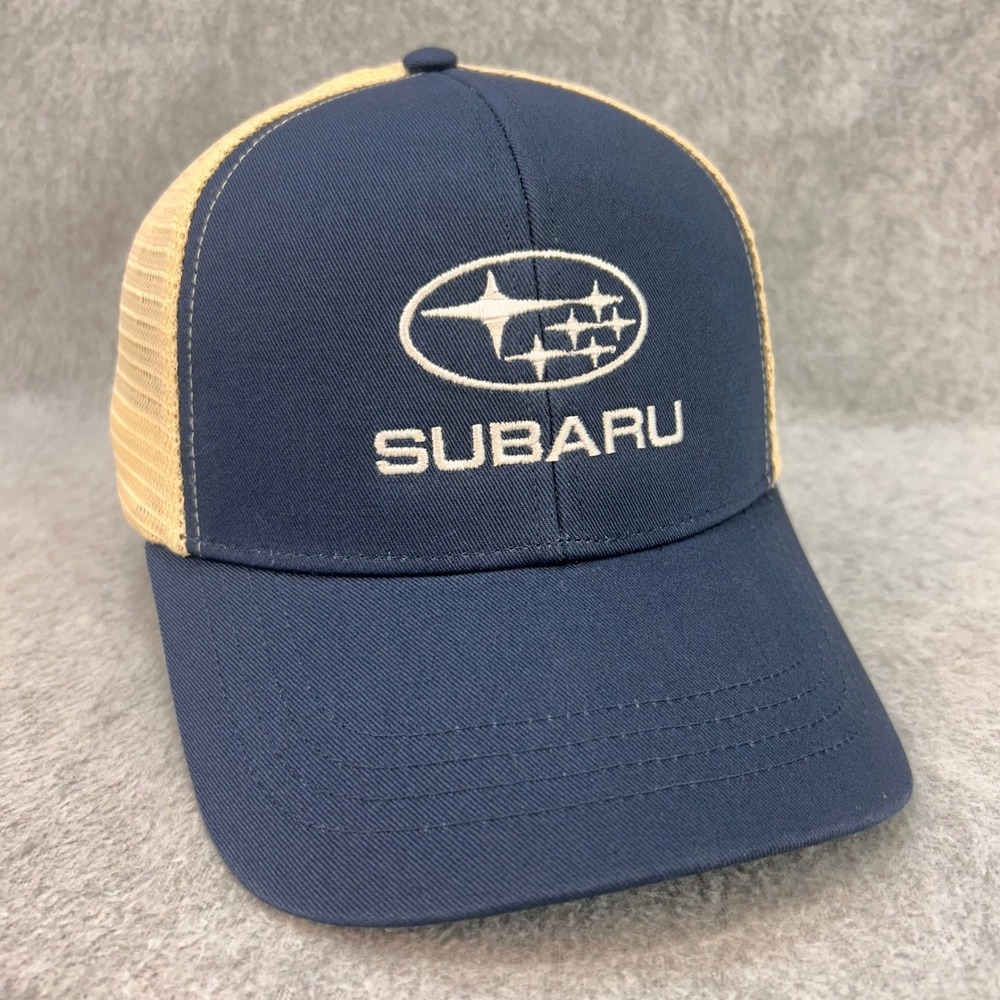 Subaru Logo Mens Navy Blue Econscious Trucker Hat Adventure Snapback OSFM